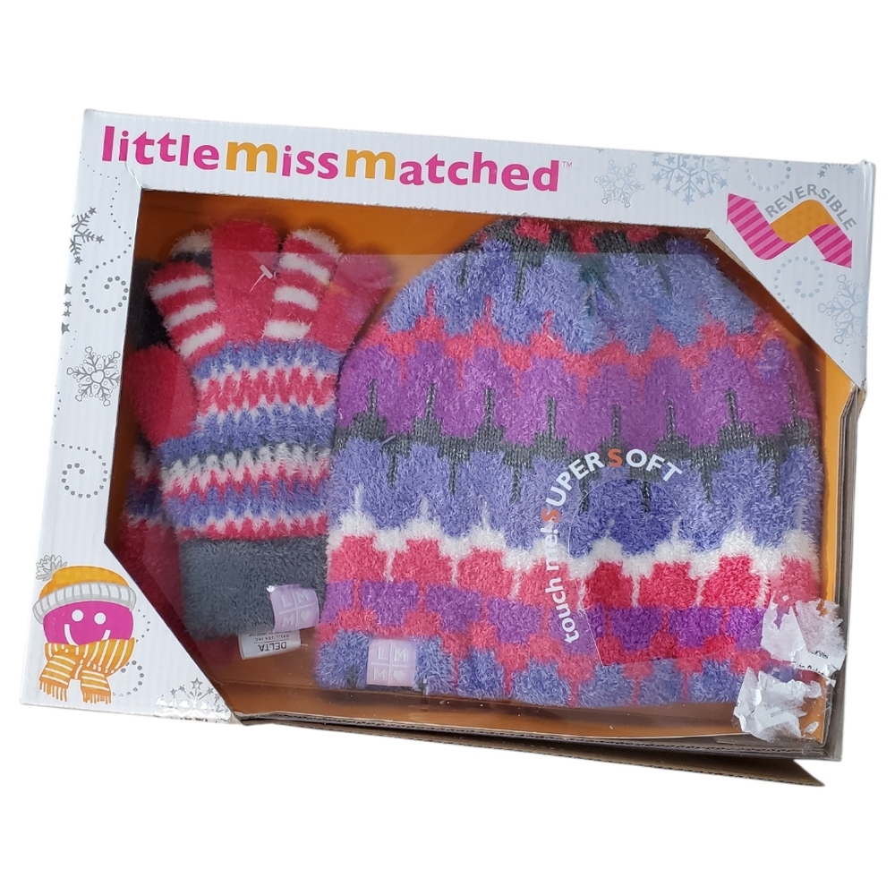 Little Missed Matched Hat And Glove Set Ages 8+ Multicolor
